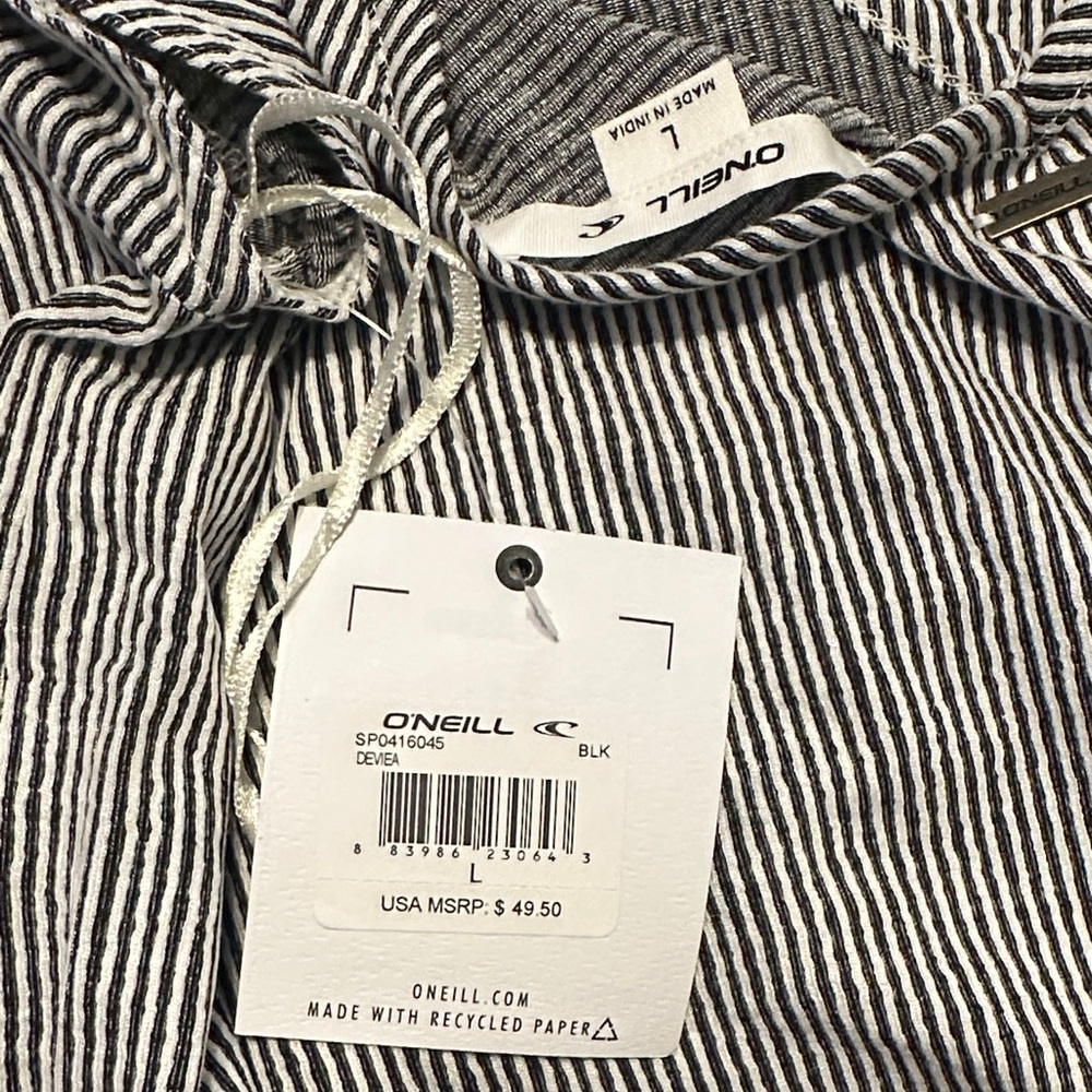 O'Neill Gray Deviea Striped Midi Dress - Picture 6 of 8